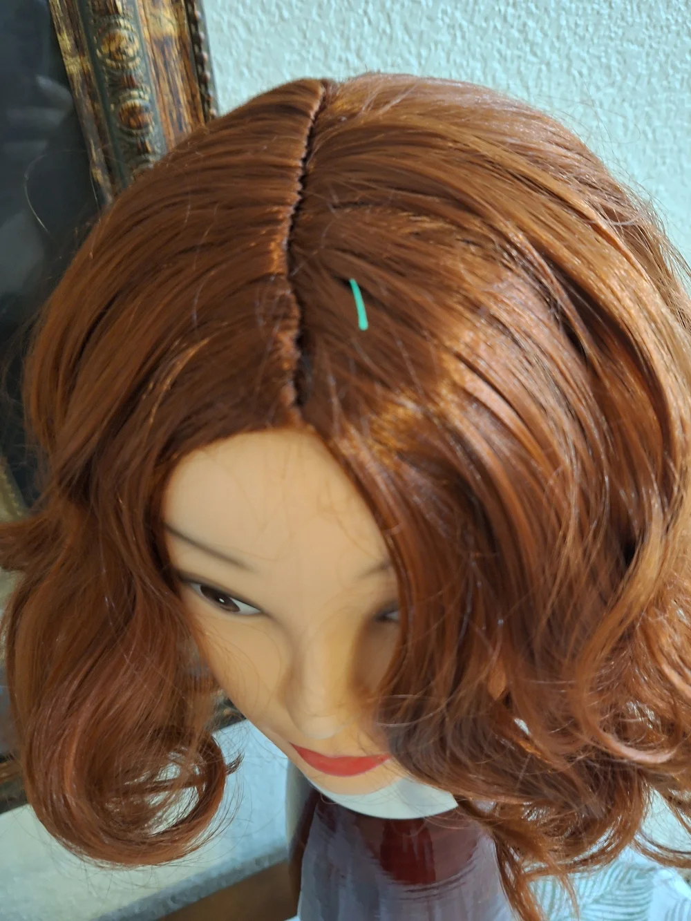 Red Copper Wavy Bob Synthetic Hair Wig - Women Hair